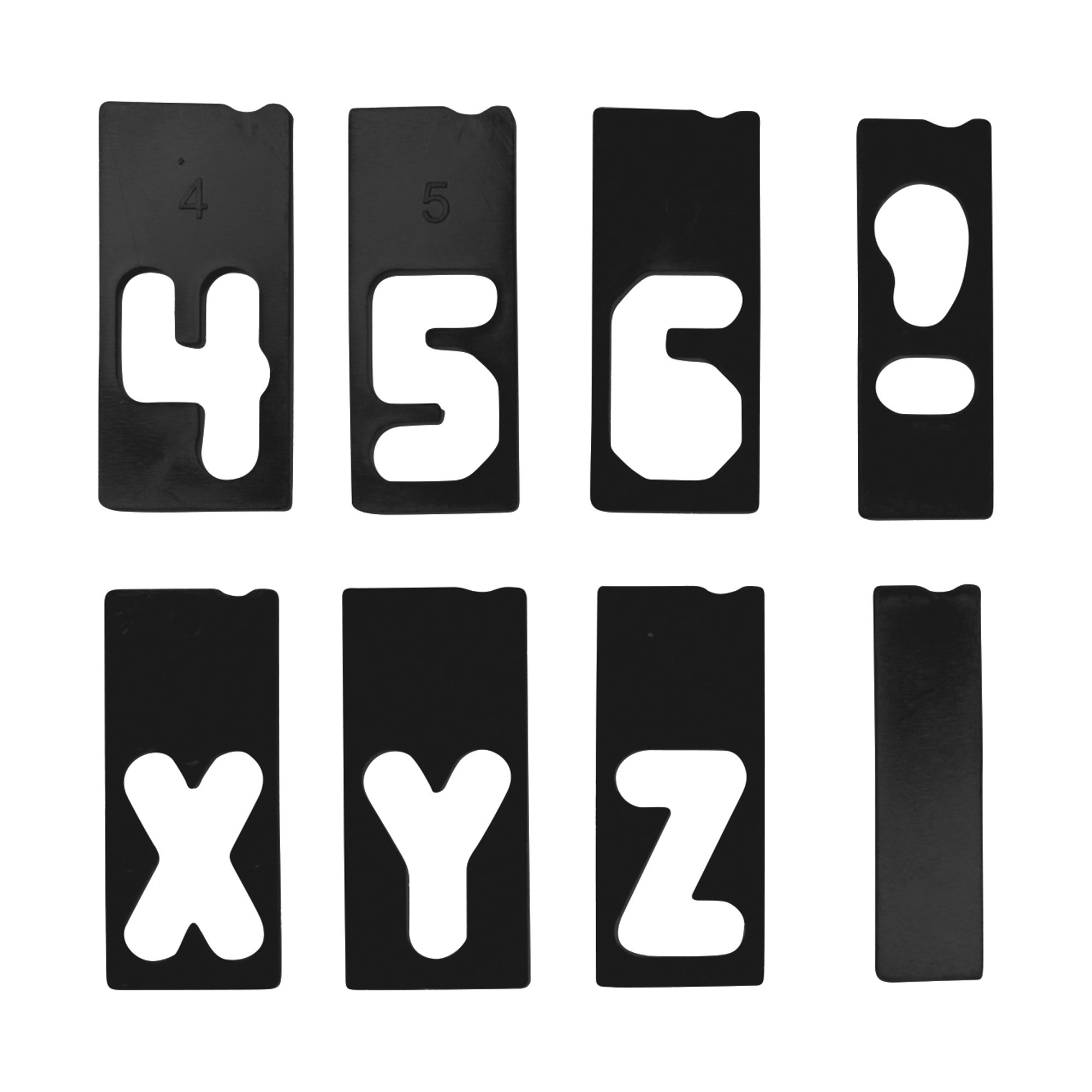 Milescraft 1 1/2in. Horizontal Letter/Number Set of Router Templates, Model# 22020003